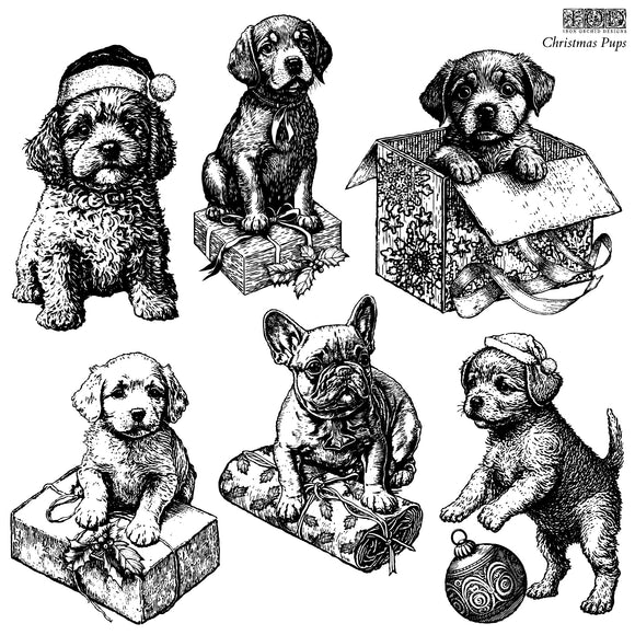 Christmas Pups Decor Stamps
